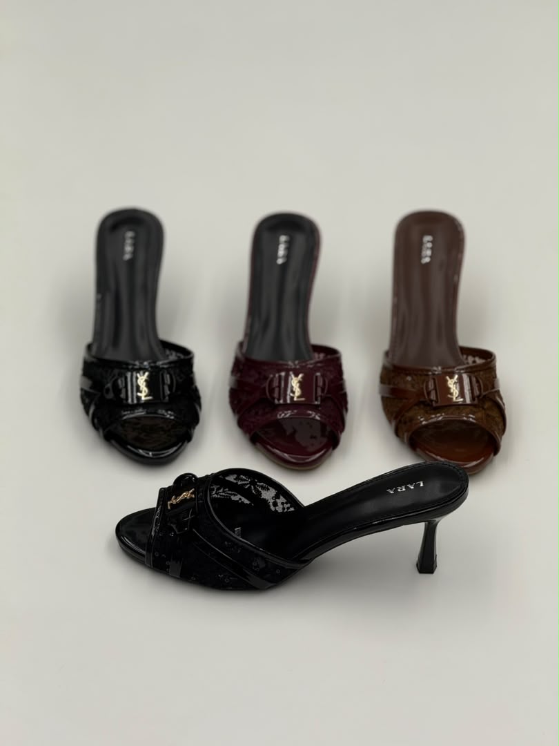 صندل پاشنه ۵ سانت گیپور طرح وای اس ال(LARA) کد130